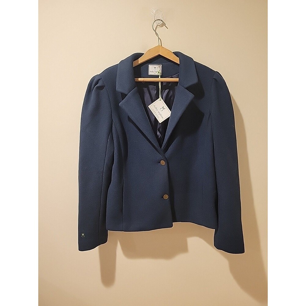 NWT Dudley Stephens Windsor Blazer Fleece Notch Collar Puff Shoulder Jacket 2XL